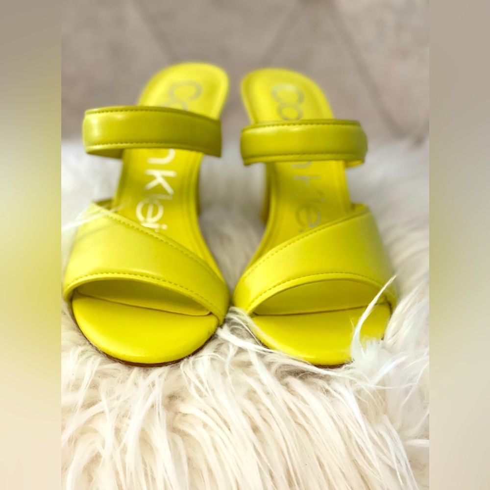 Calvin Klein Yellow Heels
